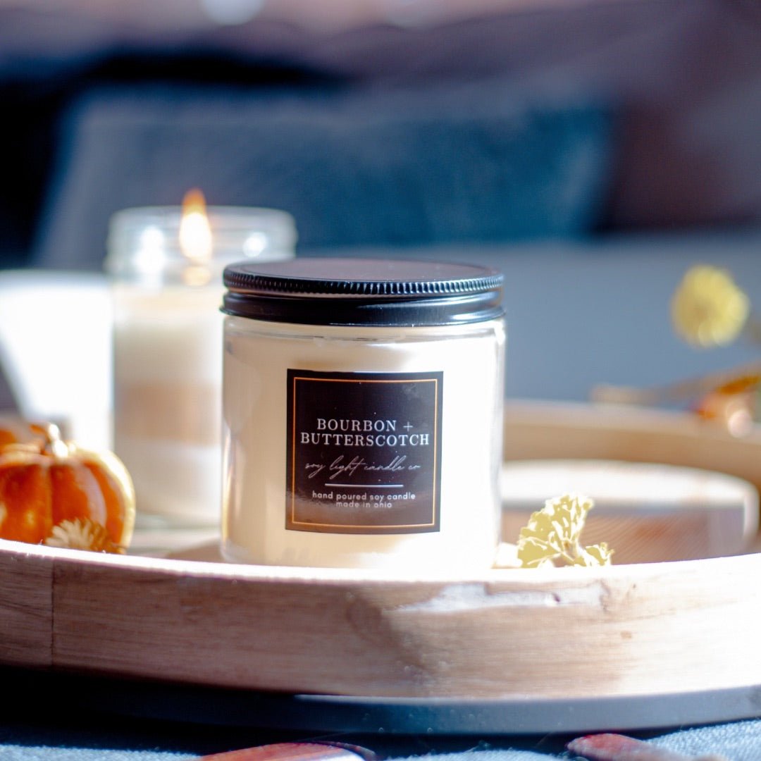 Bourbon and Butterscotch Candle - Soy Light Candle Co.