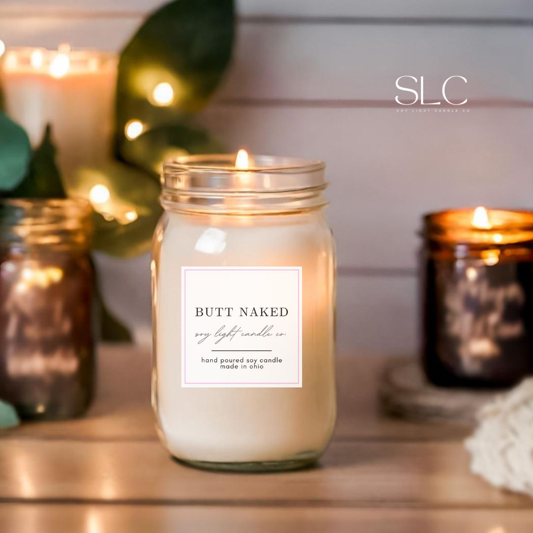 Butt Naked Candle - Soy Light Candle Co.