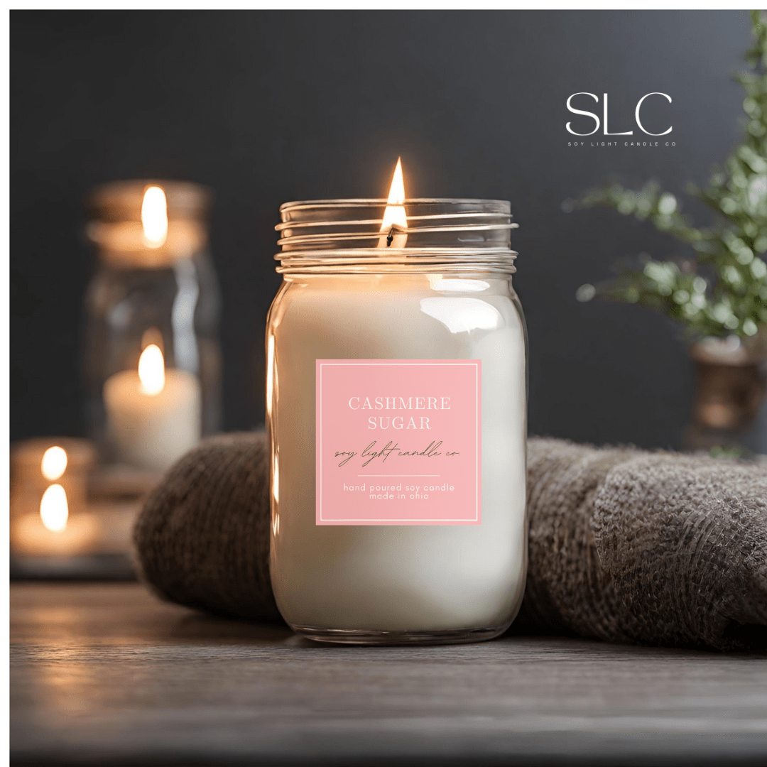 Cashmere Sugar Candle - Soy Light Candle Co.