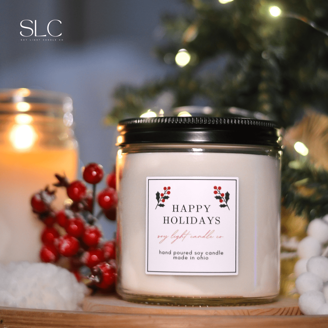 Happy Holidays Candle - Soy Light Candle Co.