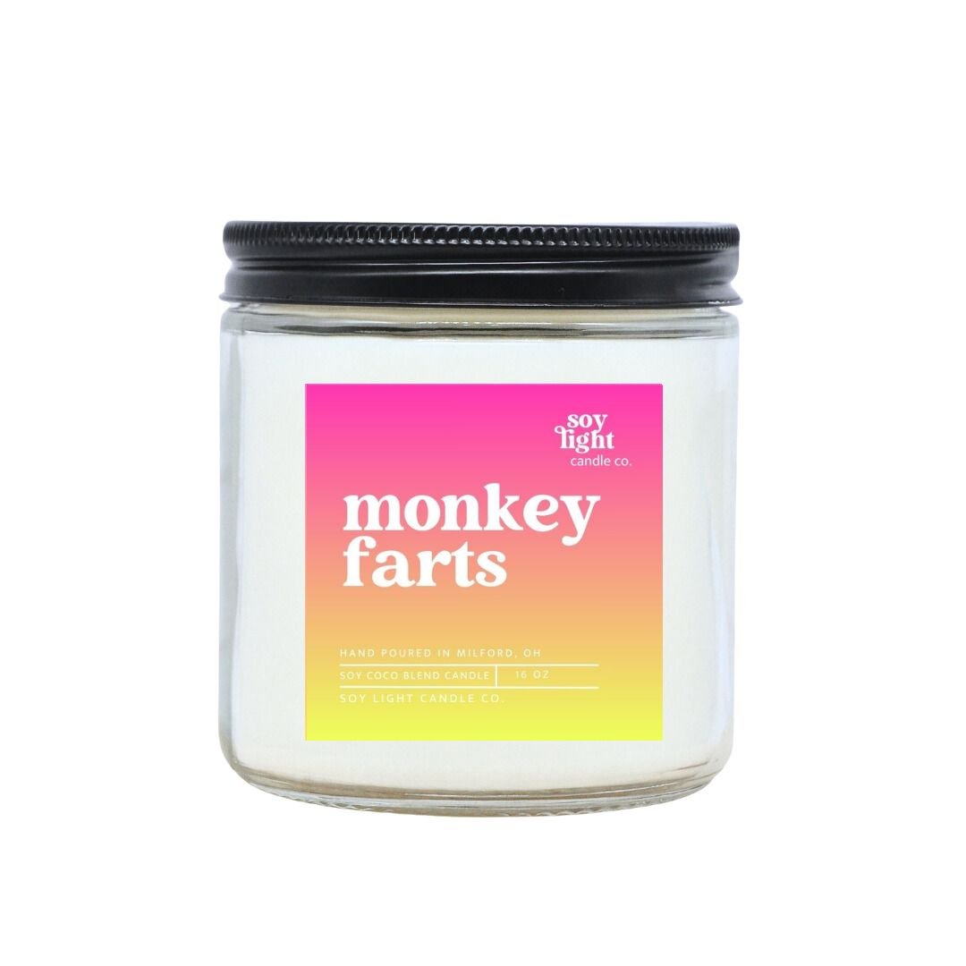 Monkey Farts for MJHS PTA Spring Candle Fundraiser - Soy Light Candle Co.