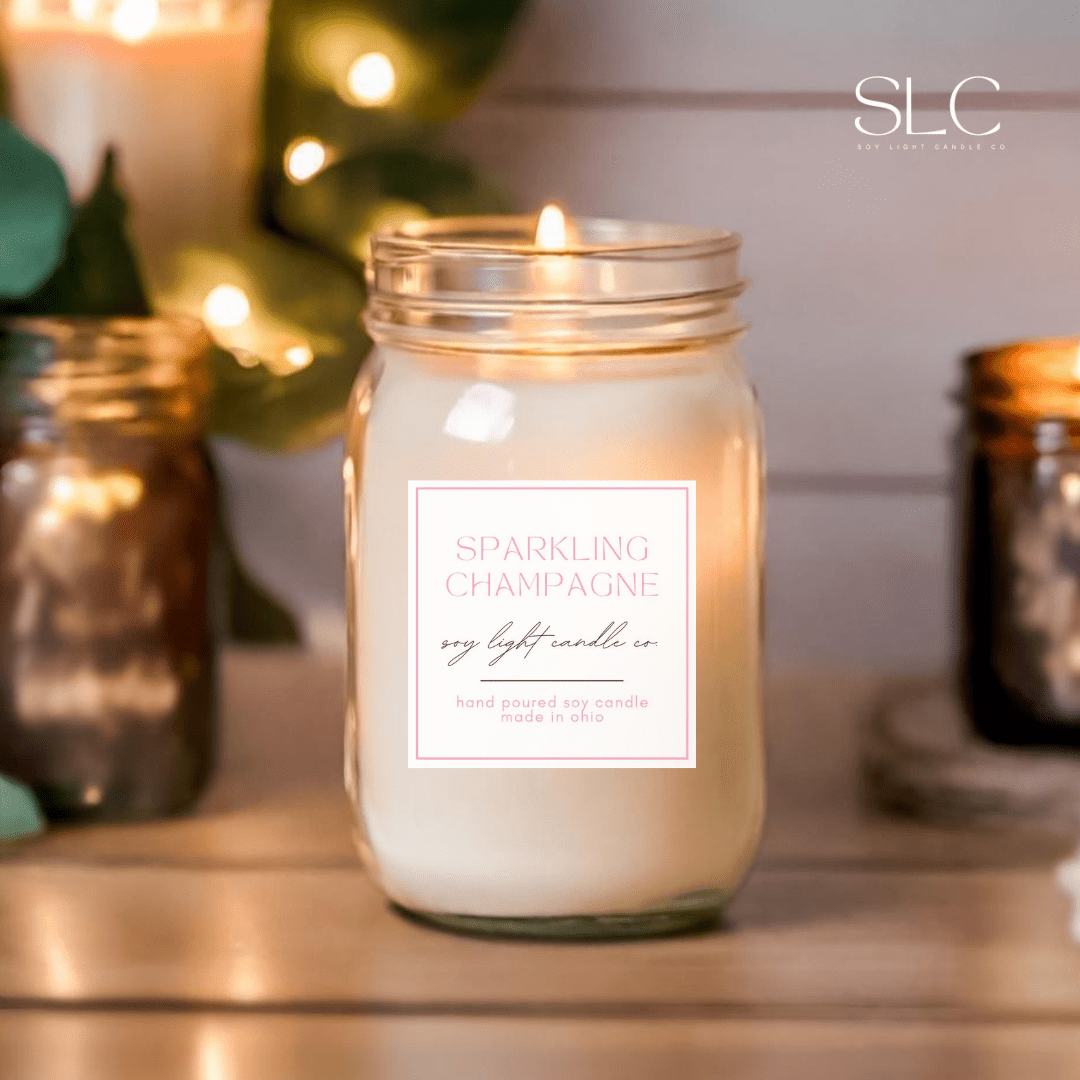 Sparkling Champagne Candle - Soy Light Candle Co.