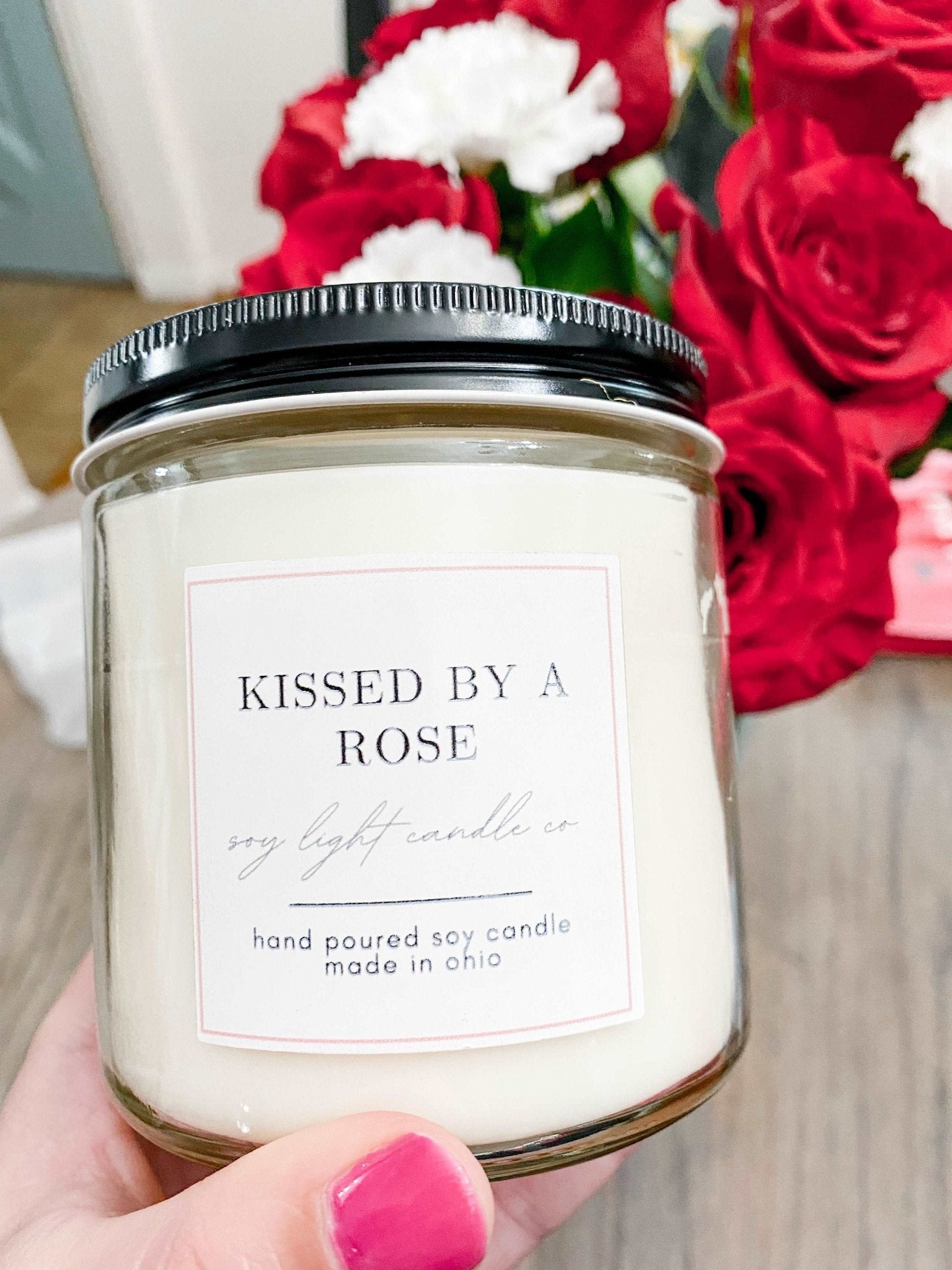 Kissed by a Rose Candle - Soy Light Candle Co.